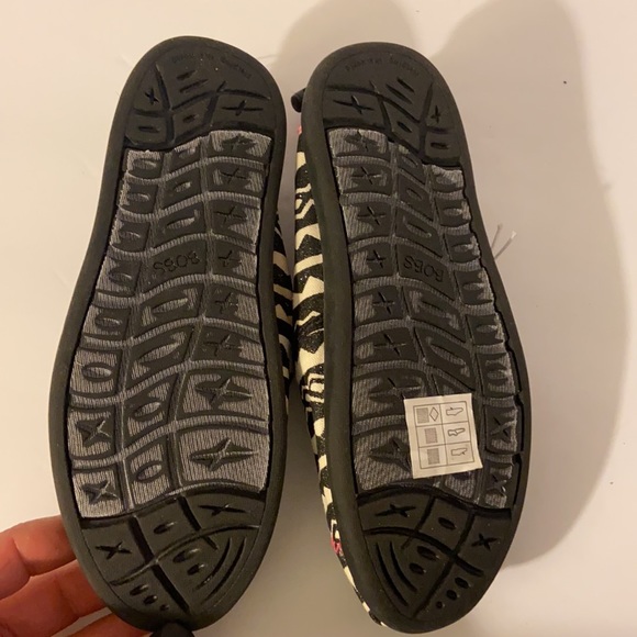 Sketchers bobs white black pink sparkles slip on shoes size 12 NEW - Picture 10 of 10